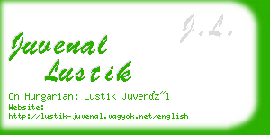 juvenal lustik business card